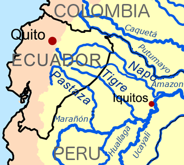 Map of Zaparoan homelands