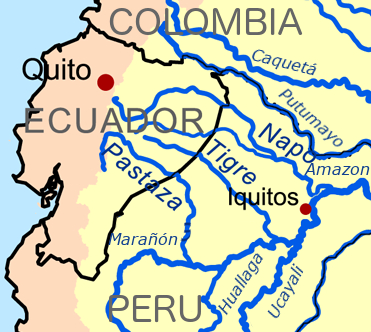 napo river map